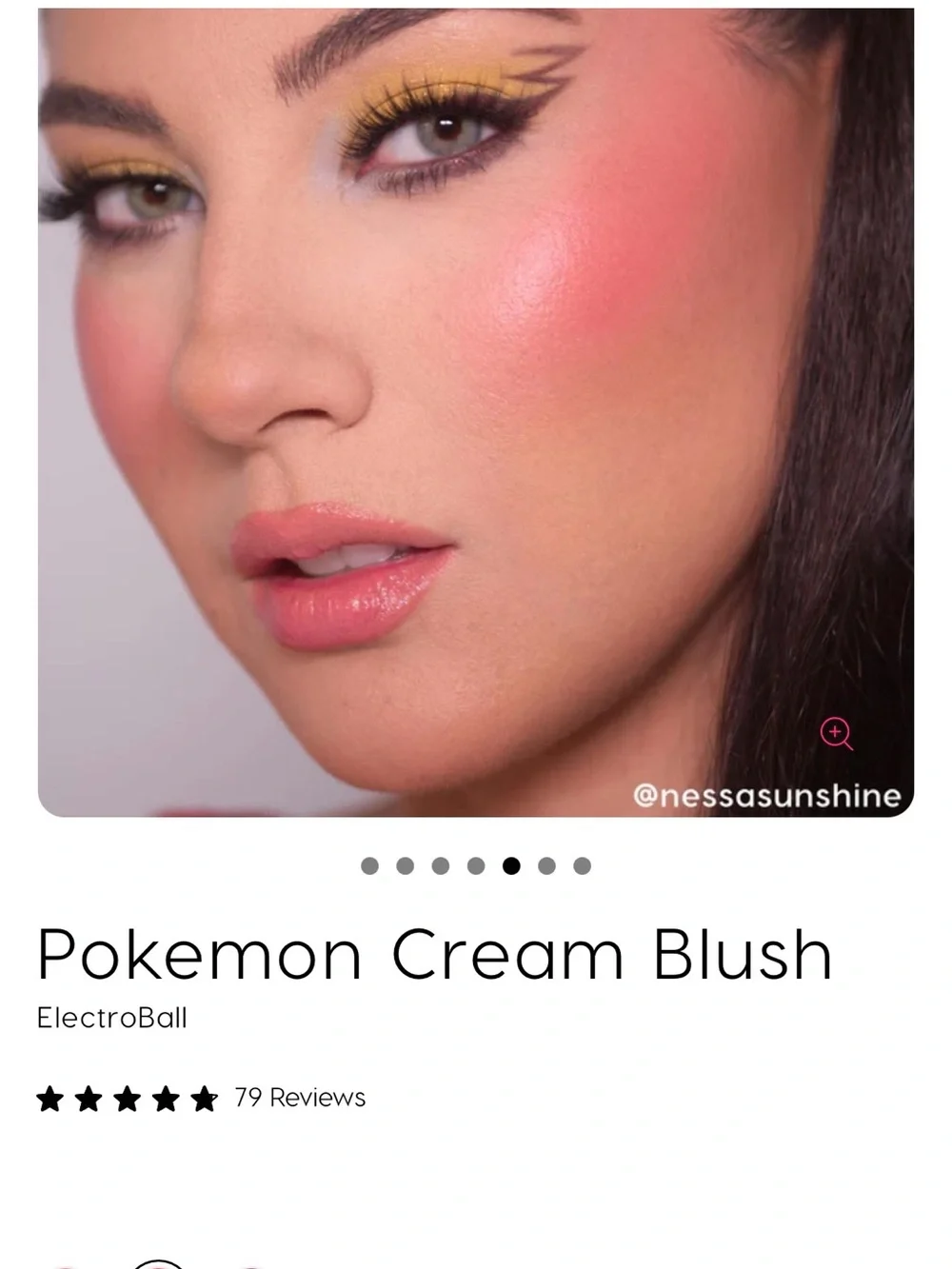 ColourPop Pokémon Cream Blush — Vibrant Coral Red